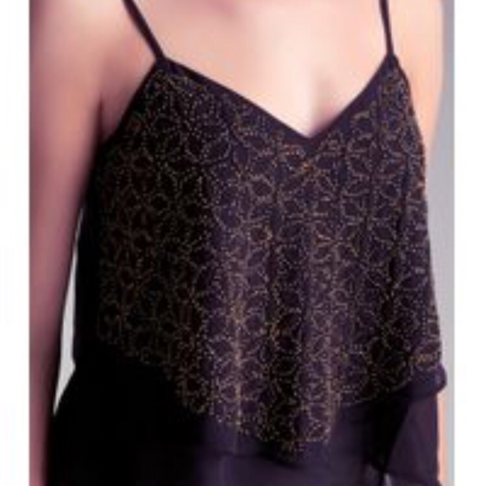 Bebe embellished cami Black